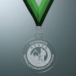 Acrylglas Medaille<br />Grösse 42 mm<br />pro Stück CHF - auf Anfrage